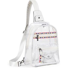 FADEON Large Clear Bag for Stadium Events, Transparent Purse Designer See Through Women's Crossbody Sling Bags Concerts Sports in Saudi Arabia