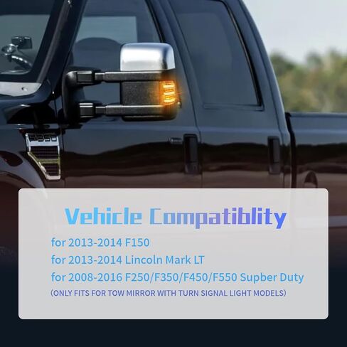 LED LED TOR MIRROR LIGHT LIGHTIVE LIGHT مع ضوء 2008-2016 F250 F350 F450 F550 Super Duty 2013-22 in Kuwait
