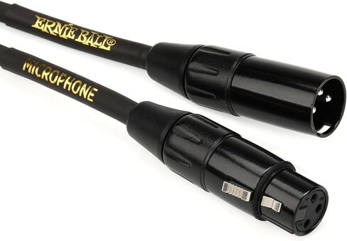 كابل إيرني بول مضفر XLR ميركروفون، 20 قدم، أسود (P06392) in Saudi Arabia