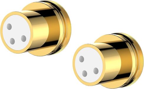 Viborg 2X Female XLR Dust Covers Protective Caps, Noise Reducing Caps, PTFE Insulation, Gold-Plating, Noise Stopper XLR Plug Jack Caps XLR Chassis Cover for Audio Devices with XLR Inputs in Saudi Arabia