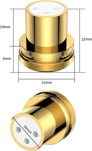 Viborg 2X Female XLR Dust Covers Protective Caps, Noise Reducing Caps, PTFE Insulation, Gold-Plating, Noise Stopper XLR Plug Jack Caps XLR Chassis Cover for Audio Devices with XLR Inputs in Saudi Arabia