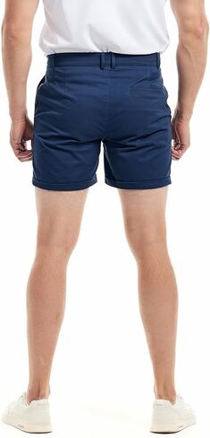 AIMPACT Mens Chino Shorts Slim-Fit 5 Inch Inseam Flat Front Stretch Casual Short Shorts(Navy 32) New in Saudi Arabia