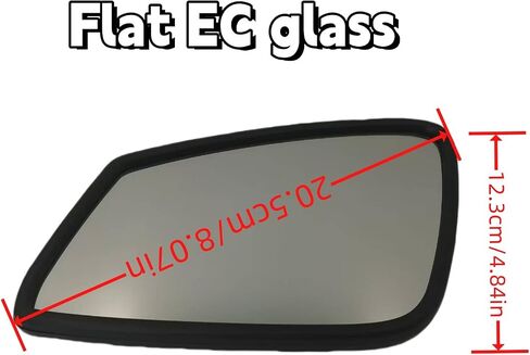 استبدال الزجاج المرآة الجانبية للركاب لـ BMW 5 7 Series E60 F07 F01 F01 F02 (2009-2016) مسخن ، تلقائي ، مع لوحة دعم (RH) ، متوافقة مع OE .51-16-7-228-612 (RH). in Kuwait