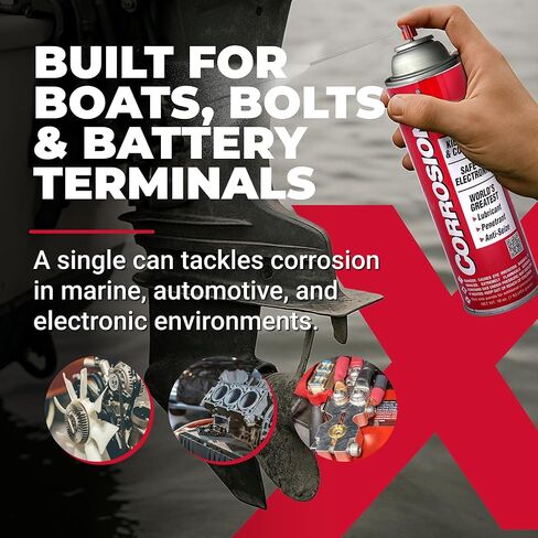 CorrosionX Corrosion Technologies 90102 (16 oz aerosol) – Multi-Purpose Lubricant, Penetrant, Rust and Corrosion Preventative | Industrial Strength | Marine Grade | Cleans Lubricates Protects in Saudi Arabia