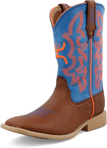 Twisted X Hooey Boot 03 / Medium/Cognac Bullhide & Neon Blue in Saudi Arabia