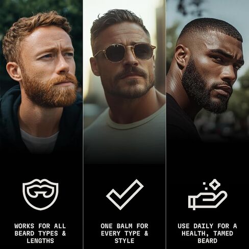 بلسم اللحية الفايكنج المذهل للرجال - يصمم وينعم اللحى والشوارب - مكونات طبيعية 100% مع زبدة الشيا وزيوت الأرغان والجوجوبا ورائحة خشب الأرز in Kuwait