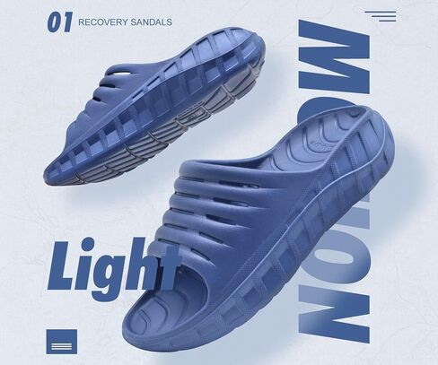 GPOS Mens Sport Recovery Sandals Plantar Fasciitis Thick Cushion Slides Sandals Lightweight Comfort Orthotic Slippers in Saudi Arabia
