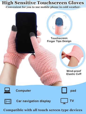 20pcs Winter Hat Scarf Gloves Sock Set Knit Beanie Hat Touchscreen Gloves Neck Warmer Scarf for Women Men in Saudi Arabia