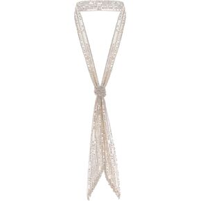 Silver Sparkling Scarf for Women Glitter Scarf with Sequins Long Necktie Belt for Halloween Party Prom Wedding Daily in Kuwait