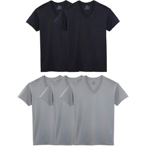 Fruit of the Loom Men's V-Neck Tee (Pack of 5) in Kuwait