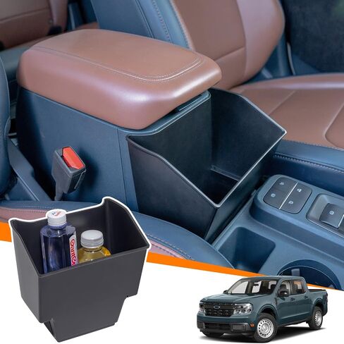 TOPINSTALL Center Console Coin Holder Compatible with 2022-2025 Ford Maverick Accessories, Console Flip-Top Coin Storage Box, Maverick Console Organizer ABS Plastic Insert Accessories in Saudi Arabia