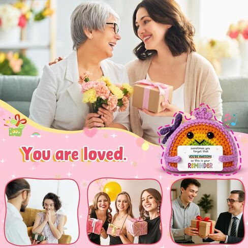 Thank You Gift – Crochet Rainbow Doll with Card “ Make The Difference" – Appreciation Decor for Teacher, Coworker, Boss, Retirement, Farewell, New Beginnings, Thanksgiving, Christmas Ornaments in Saudi Arabia