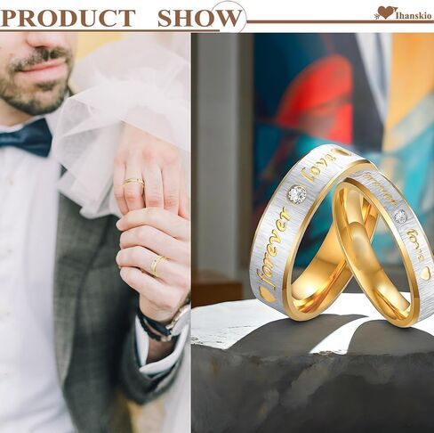 Personalized Ring for Couple Double Color Stripe Pattern Rings Inside Can Engraved Custom Promise Wedding Engagement Rings Titanium Steel 6MM 4MM 6-13# in Saudi Arabia