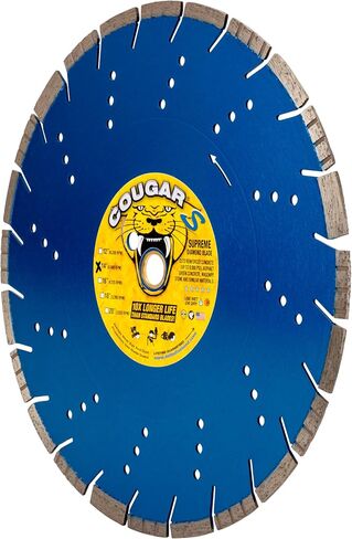 Cougar S 18 Inch Concrete Diamond Blade, Supreme Segmented Blade, Dry/Wet Fast Cutting High-PSI Concrete, Asphalt, Green Concrete, Stone, 1" Arbor in Kuwait