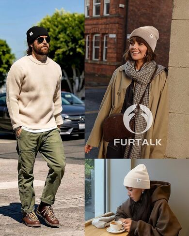 FURTALK Beanies for Women Men Winter Hats Soft Warm Beanie Hat Ladies Knitting Skull Cap in Saudi Arabia