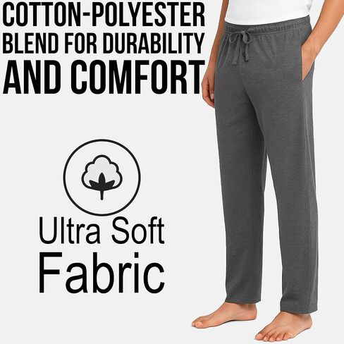 Bioworld Men's 4pk Graphite Heather & Black Sleep Pajama Pants-XL in Saudi Arabia