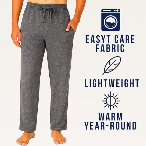 Bioworld Men's 4pk Graphite Heather & Black Sleep Pajama Pants-XL in Saudi Arabia