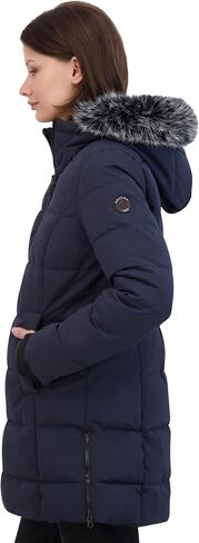 Nautica womens Heavyweight Puffer Jacket With Faux Fur Lined Hood in Saudi Arabia