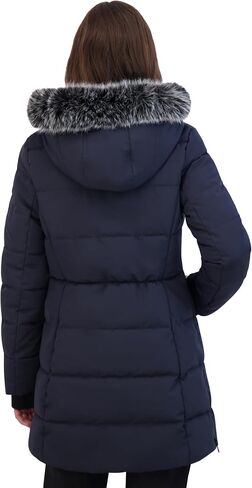 Nautica womens Heavyweight Puffer Jacket With Faux Fur Lined Hood in Saudi Arabia