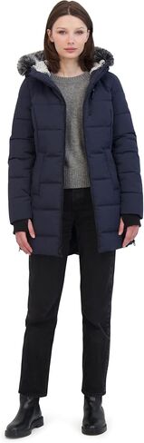 Nautica womens Heavyweight Puffer Jacket With Faux Fur Lined Hood in Saudi Arabia