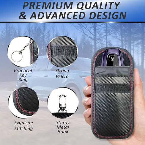 2 Pcs Faraday Bag for Car Keys, Car Accessories RFID Signal Blocking Pouch in Saudi Arabia