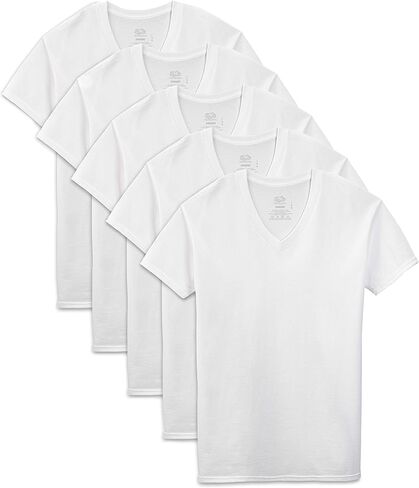 Fruit of the Loom Men's V-Neck Tee (Pack of 5) in Saudi Arabia