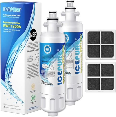 ICEPURE PRO 9690 NSF401&473&53&42 بديل معتمد لـ LG LT700P ADQ36006101، Kenmore Elite 46-9690 ADQ36006102 HDX FML-3 LT700PC LFX28968ST فلتر مياه الثلاجة وفلتر هواء LT120F 2 كومبو in Saudi Arabia