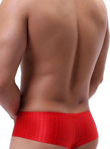 IKINGSKY Men's Shining Cheeky Boxer Briefs Sexy Mini Cheek Thong Underwear Stretch Brazilian Back Mens under Panties in Saudi Arabia