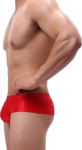IKINGSKY Men's Shining Cheeky Boxer Briefs Sexy Mini Cheek Thong Underwear Stretch Brazilian Back Mens under Panties in Saudi Arabia