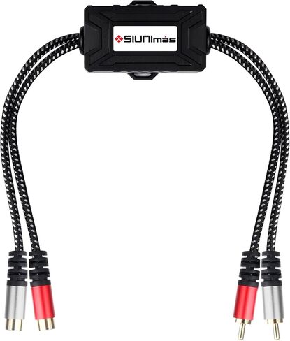 Pro RCA 2 قنوات تصميم عازل للحلقة الأرضية مع سلك مجدول من النايلون للسيارة والمسرح المنزلي باستخدام فلتر الضوضاء مع صندوق ABS متين (SIM-2CH-RCA01A) in Kuwait