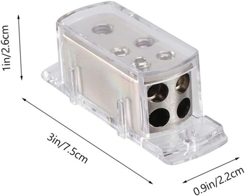 2pcs Car Audio Splitter Box Junction Box Terminal Connector Amplifier Cable Splitter in Saudi Arabia
