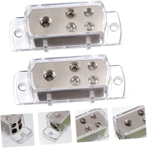 2pcs Car Audio Splitter Box Junction Box Terminal Connector Amplifier Cable Splitter in Saudi Arabia
