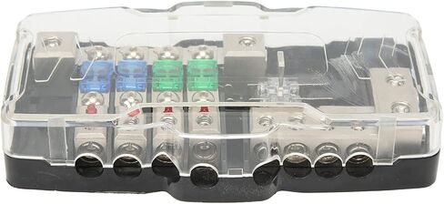 كتلة توزيع الطاقة المنصهرة، كتلة مصهر MIDI 4 اتجاهات مع مؤشر LED أحمر وموصلات مطلية، لنظام صوت السيارة، لوحة شمسية، بطارية شاحنة، مقطورة UTV قارب بحري in Saudi Arabia
