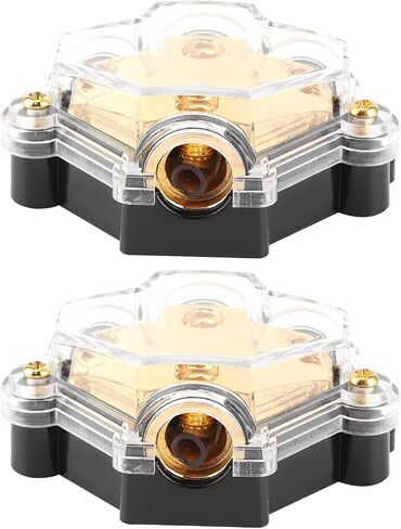 3 Way Power Distribution Block, 1 in 3 Out Power Distributor with Plated Brass Construction and Cover, for Auto Car Boat Audio System Amplifier in Saudi Arabia