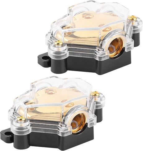 3 Way Power Distribution Block, 1 in 3 Out Power Distributor with Plated Brass Construction and Cover, for Auto Car Boat Audio System Amplifier in Saudi Arabia