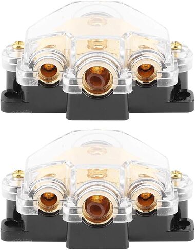 3 Way Power Distribution Block, 1 in 3 Out Power Distributor with Plated Brass Construction and Cover, for Auto Car Boat Audio System Amplifier in Saudi Arabia