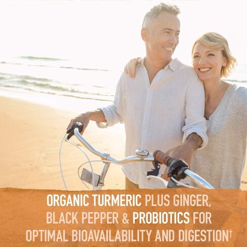Garden of Life Organics قوة إضافية الكركم الاستجابة الالتهابية 60 أقراص-100 ملغ من الكركمين (95 ٪ الكركمينويد) الفلفل الأسود ، البروبيوتيك ، العضوية غير المعدلة وراثيا نباتية خالية من الغلوتين in Saudi Arabia