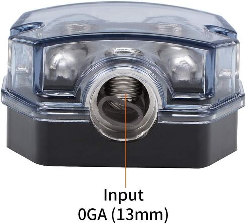 Rayne's World Blue 2 Way Power Distribution Block 0-4 Gauge in 4-8 Gauge Out for Audio Wiring in Cars, Boats, Campers | for use with Ground or Power Wires in Saudi Arabia