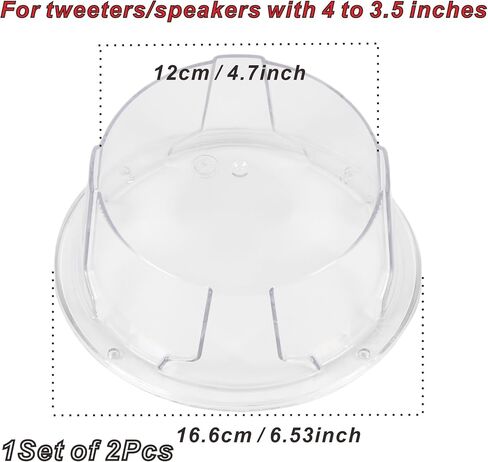 2PCS 4'' to 3.5'' Universal Speaker Tweeter Boxes for UTV ATV RV Boat Trunk Trailer Golf Cart Marine Speaker Enclosures Pods Mount Spacer Rear Deck Kick Panel Box (Carbon Fiber Style, 4 to 3.5inch) in Saudi Arabia