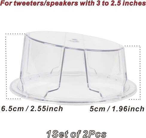 2PCS 4'' to 3.5'' Universal Speaker Tweeter Boxes for UTV ATV RV Boat Trunk Trailer Golf Cart Marine Speaker Enclosures Pods Mount Spacer Rear Deck Kick Panel Box (Carbon Fiber Style, 4 to 3.5inch) in Saudi Arabia