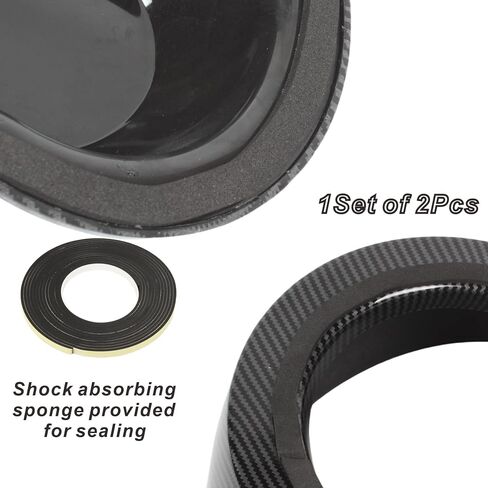 2PCS 4'' to 3.5'' Universal Speaker Tweeter Boxes for UTV ATV RV Boat Trunk Trailer Golf Cart Marine Speaker Enclosures Pods Mount Spacer Rear Deck Kick Panel Box (Carbon Fiber Style, 4 to 3.5inch) in Saudi Arabia