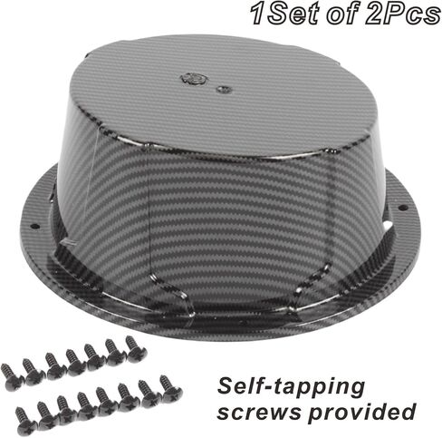 2PCS 4'' to 3.5'' Universal Speaker Tweeter Boxes for UTV ATV RV Boat Trunk Trailer Golf Cart Marine Speaker Enclosures Pods Mount Spacer Rear Deck Kick Panel Box (Carbon Fiber Style, 4 to 3.5inch) in Saudi Arabia