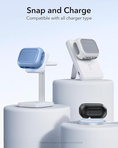 حافظة ESR لـ AirPods Pro 2، متوافقة مع حافظة Airpods Pro الجيل الثاني / الأول (2023/2022/2019)، متوافقة مع MagSafe، غطاء حماية كامل من السقوط بحبل، أسود in Kuwait