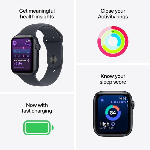 Apple Watch SE 3 [GPS 40mm] ساعة ذكية مع هيكل ألومنيوم ستارلايت وحزام رياضي ستارلايت - S/M. أجهزة تتبع اللياقة البدنية والنوم، مراقب معدل ضربات القلب، شاشة تعمل دائمًا، مقاومة للماء in Kuwait