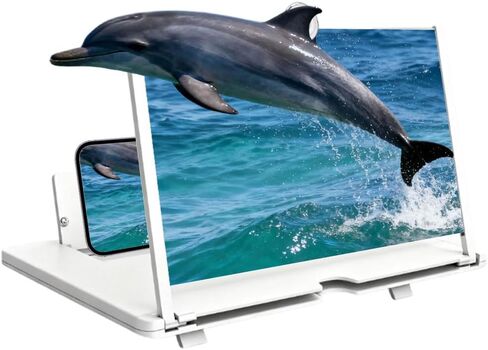 مكبر شاشة للهاتف الخلوي، 2026 مكبر شاشة هاتف كبير جديد محمول ثلاثي الأبعاد لكبار السن (أسود، 10 بوصة) in Kuwait