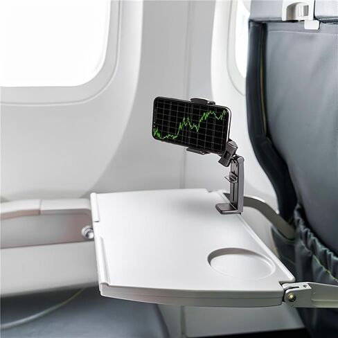 Airplane Phone Holder, Portable Travel Stand Desk Flight Foldable Adjustable Rotatable Selfie Holding Train Seat Stand, Seat Bracket in Saudi Arabia