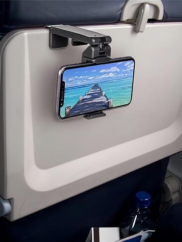 Airplane Phone Holder, Portable Travel Stand Desk Flight Foldable Adjustable Rotatable Selfie Holding Train Seat Stand, Seat Bracket in Saudi Arabia