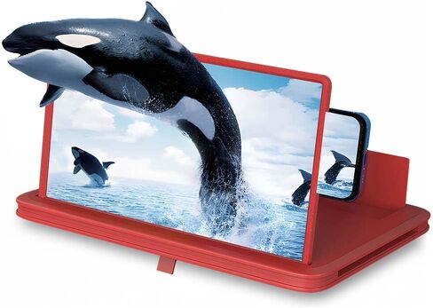 2026 New Screen Magnifier Version, 3D HD Big Screen Phone Magnifier, Foldable Magnifying Projector Screen Enlarger for Movies, Videos and Gaming Compatible with All Phones (Black, 10 inch) in Saudi Arabia