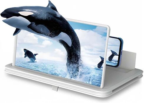 2026 New Screen Magnifier Version, 3D HD Big Screen Phone Magnifier, Foldable Magnifying Projector Screen Enlarger for Movies, Videos and Gaming Compatible with All Phones (Black, 10 inch) in Saudi Arabia