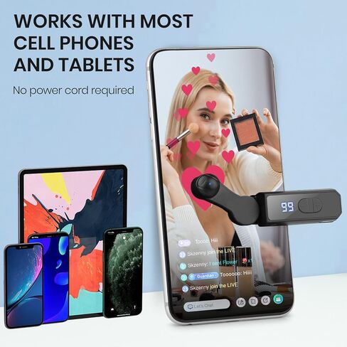 إعادة شحن جهاز النقر التلقائي للهواتف الذكية، جهاز النقر بسرعة جهاز شاشة الهاتف لتطبيقات iPhone iPad، النقر السريع لمحاكاة الإصبع، النقر المستمر للعبة، إعجابات البث المباشر، صفقة البرق، مهمة المكافأة (أسود) in Kuwait